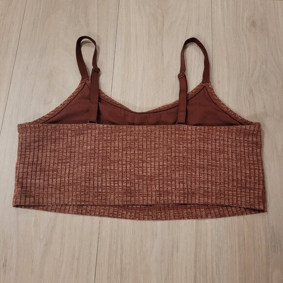 AERIE | Heathered Ribbed Bralette Sports Bra | Sz. XL - Picture 4 of 4